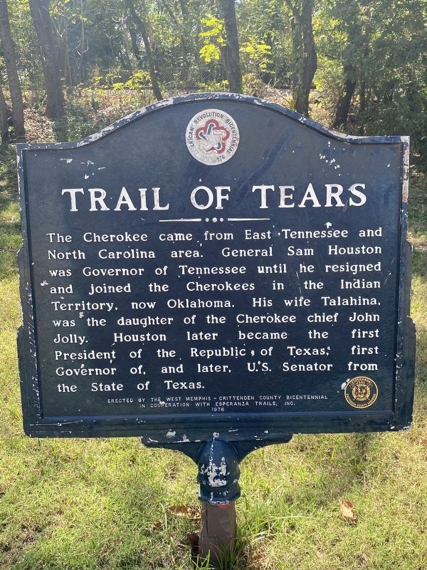 Trail of Tears Marker. Click for full size. Trail of Tears Marker image. Click for full size.