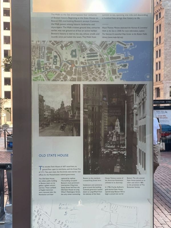 The Norman B. Leventhal Walk to the Sea Marker image. Click for full size.