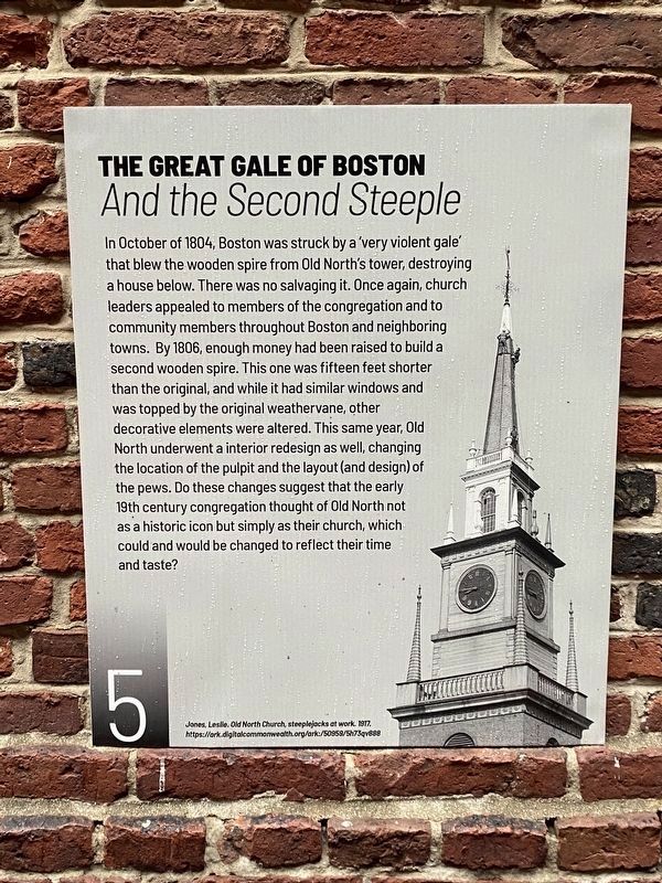 The Great Gale of Boston Marker image. Click for full size.