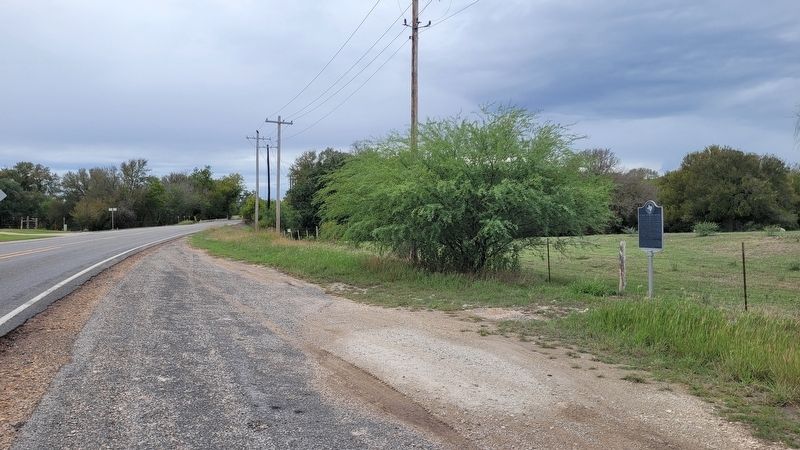 The view of the Old Riedel Dam and Early Industries Marker from the highway image. Click for full size.