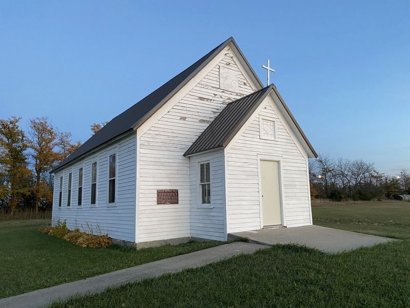 Lakeview Methodist Church & Marker image. Click for full size.