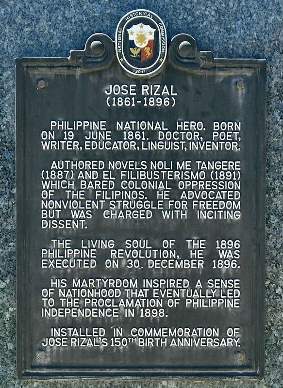 Jose Rizal Marker image. Click for full size.
