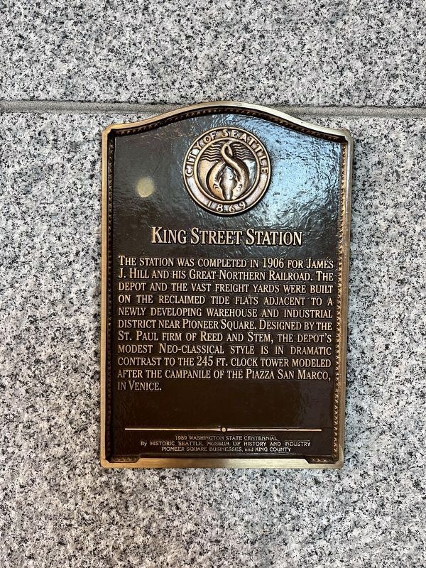 King Street Station Marker. Click for full size. King Street Station Marker image. Click for full size.