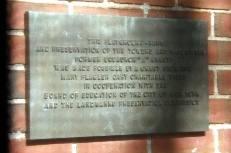 The former Squadron �A� Armory Marker image. Click for full size.