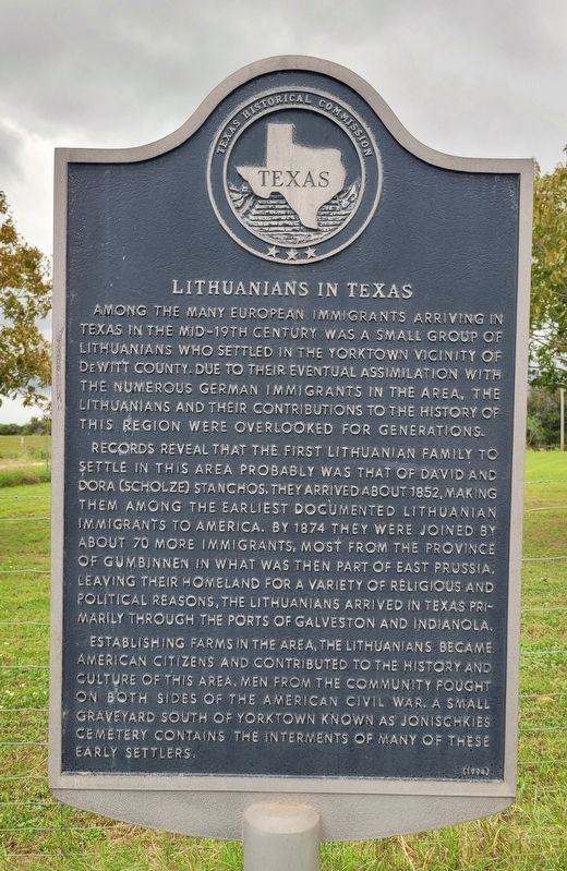 Lithuanians in Texas Marker image. Click for full size.