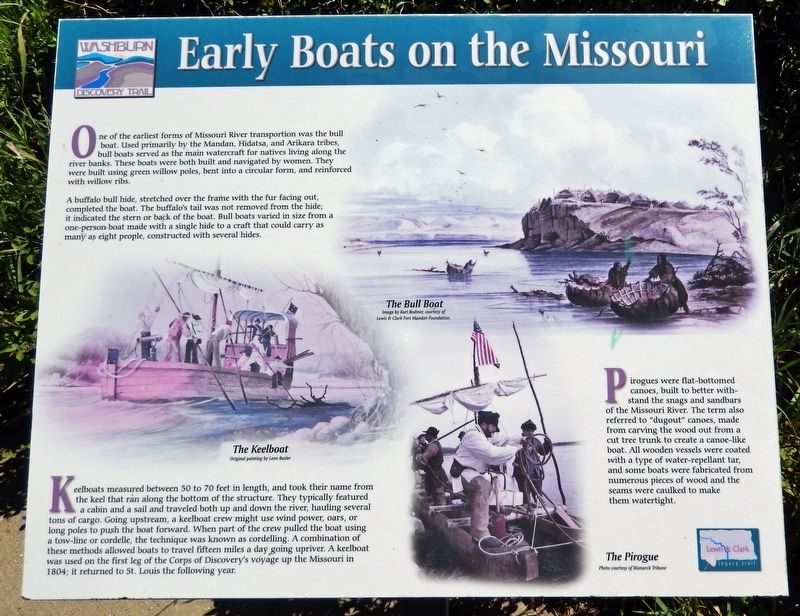 Early Boats on the Missouri Marker image. Click for full size.