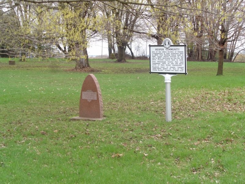 Hesper Centennial Monument and Hesper Community Market image. Click for full size.