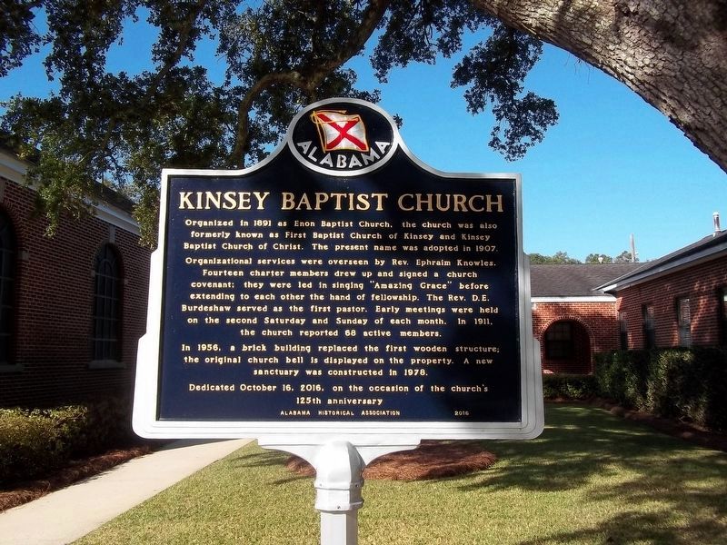 Kinsey Baptist Church Marker image. Click for full size.