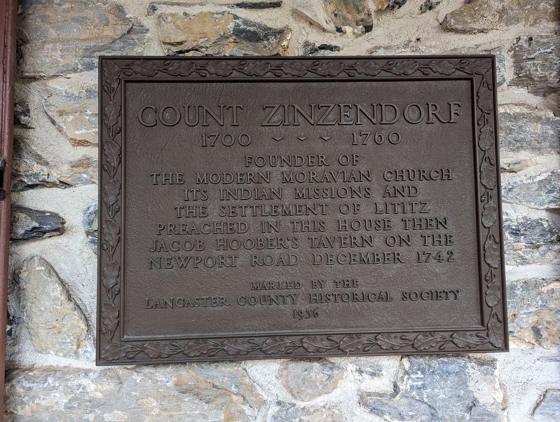 Count Zinzendorf Marker image. Click for full size.