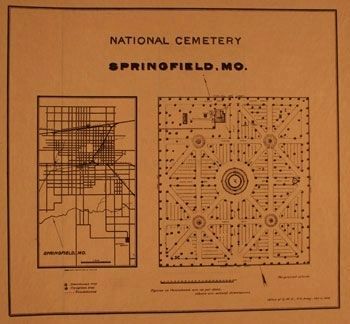 1893 Site Plan of Springfield National Cemetery image. Click for more information.