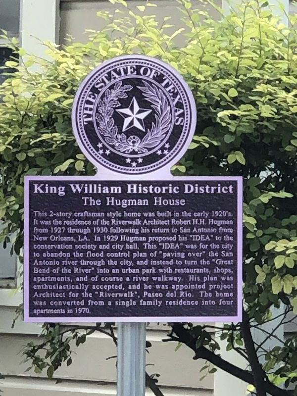 The Hugman House Marker image. Click for full size.