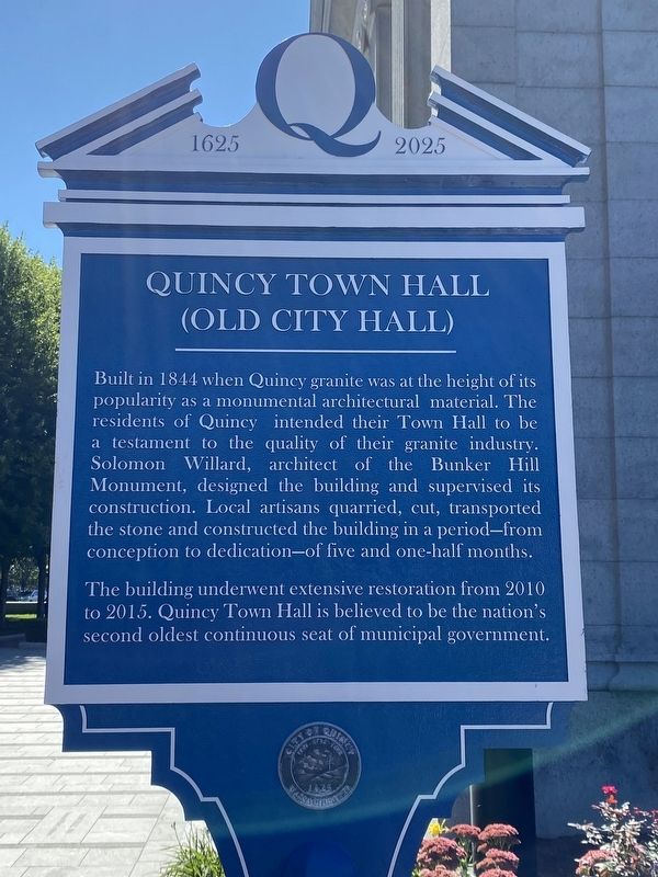 Quincy Town Hall (Old City Hall) Marker image. Click for full size.
