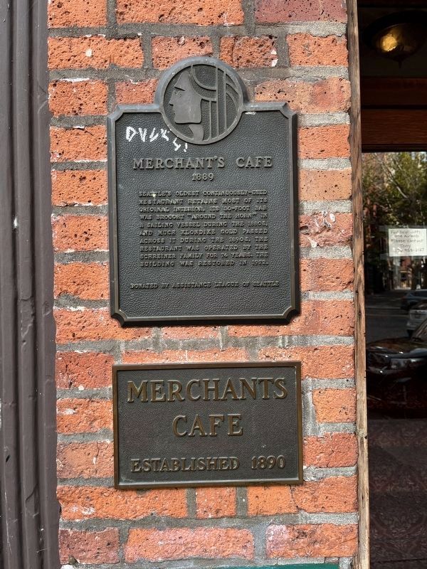 Merchant’s Cafe Marker. Click for full size. Merchant’s Cafe Marker image. Click for full size.