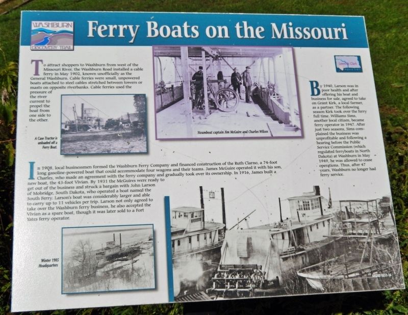 Ferry Boats on the Missouri Marker image. Click for full size.