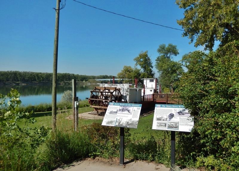 Ferry Boats on the Missouri Marker image. Click for full size.
