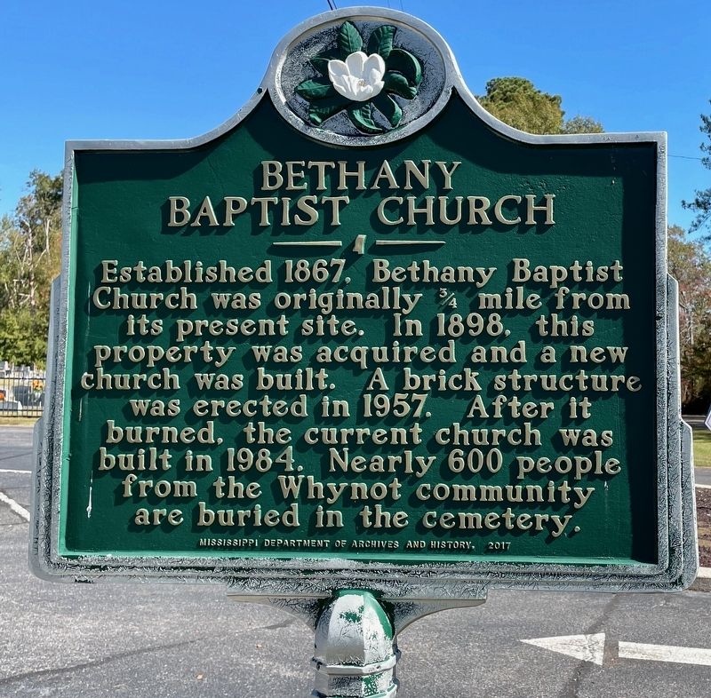 Bethany Baptist Church Marker. Click for full size. Bethany Baptist Church Marker image. Click for full size.
