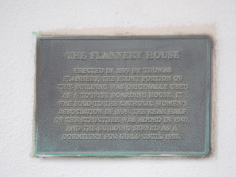 The Flannery House Marker. Click for full size. The Flannery House Marker image. Click for full size.