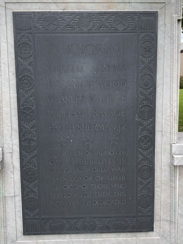 Falmouth WWI Memorial image. Click for full size.