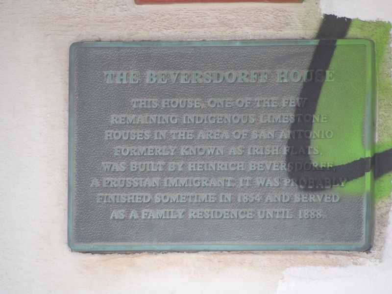 The Beversdorff House Marker. Click for full size. The Beversdorff House Marker image. Click for full size.