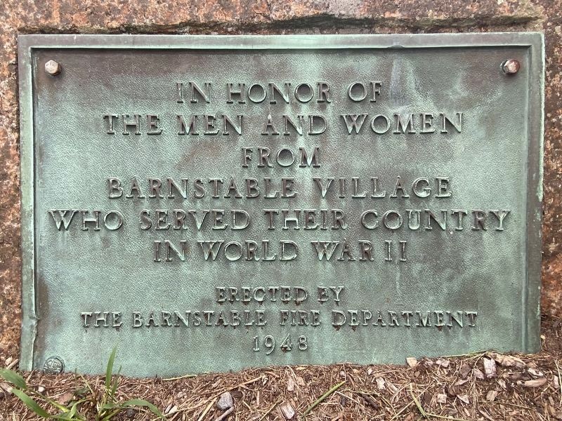 Barnstable Village World War II Monument image. Click for full size.