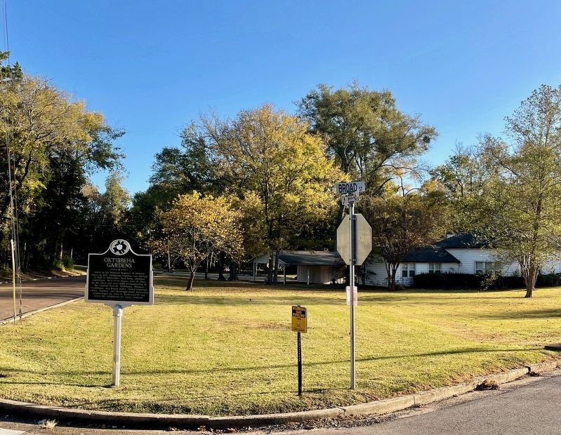 Oktibbeha Gardens Marker. Click for full size. Oktibbeha Gardens Marker image. Click for full size.