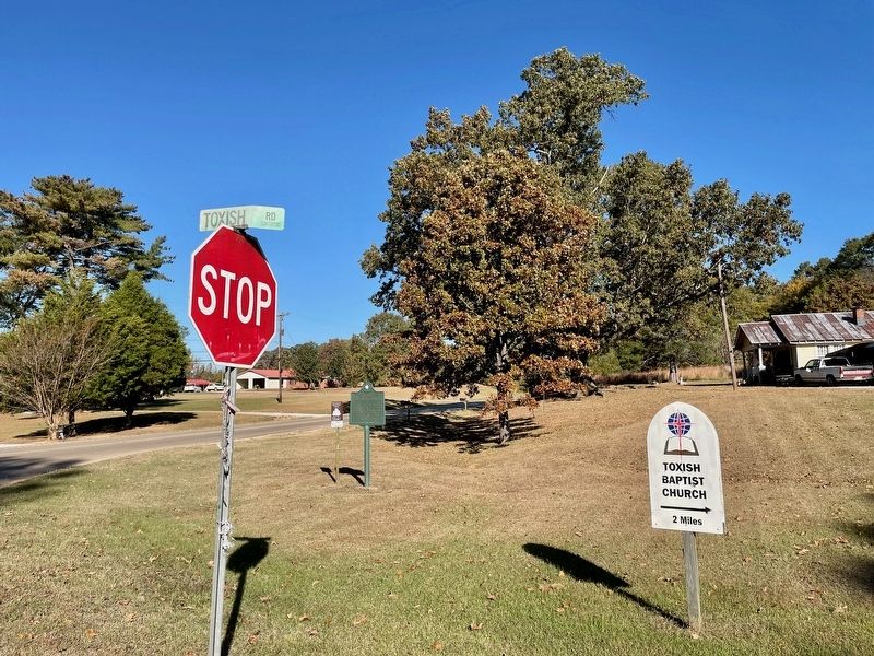 Toxish Baptist Church Marker. Click for full size. Toxish Baptist Church Marker image. Click for full size.