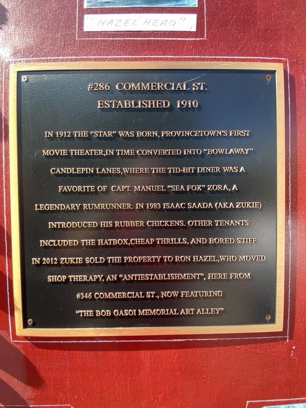 #286 Commercial St. Marker. Click for full size. #286 Commercial St. Marker image. Click for full size.