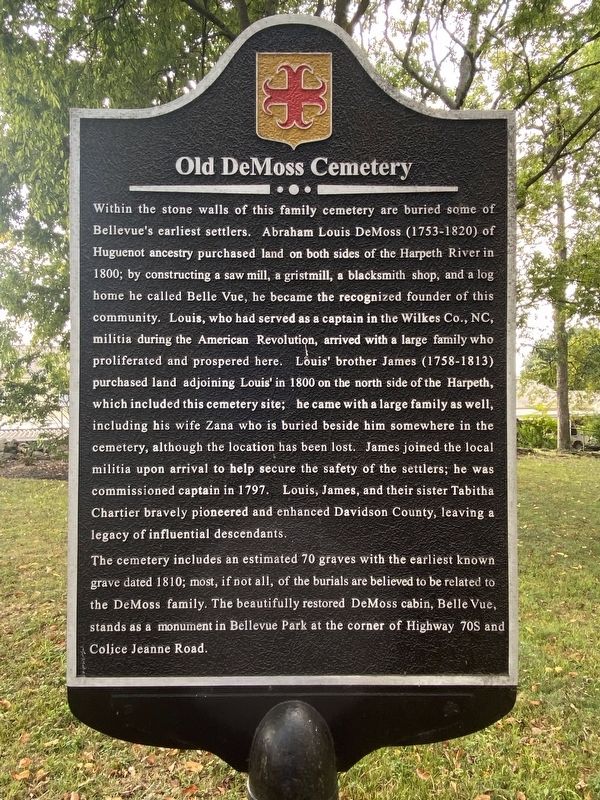 Old DeMoss Cemetery Marker image. Click for full size.