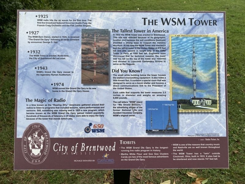 The WSM Tower Marker image. Click for full size.