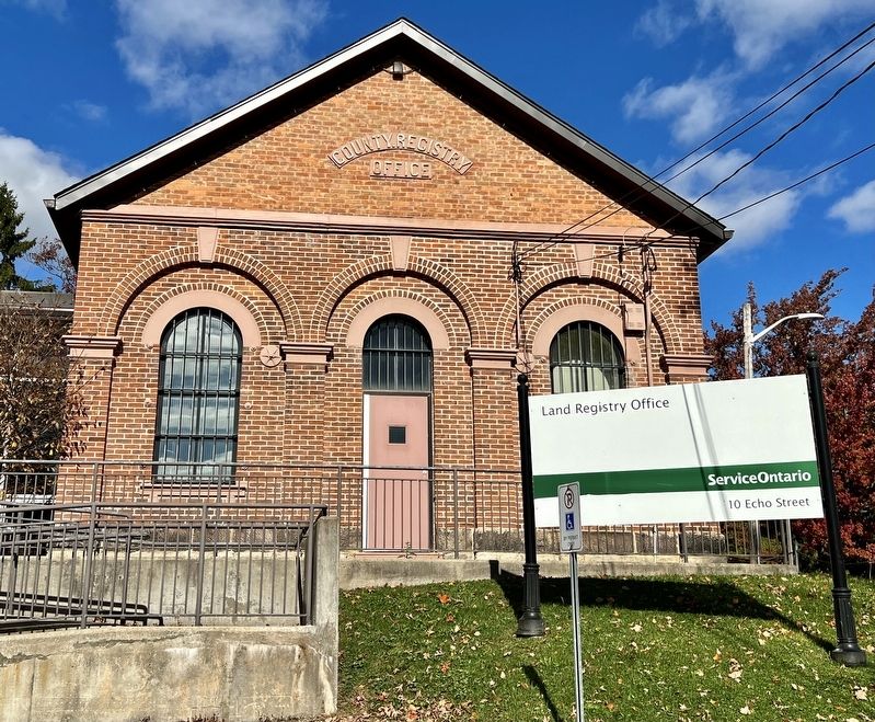 The Haldimand County Land Registry Office, 1871. Click for full size. The Haldimand County Land Registry Office, 1871 image. Click for full size.
