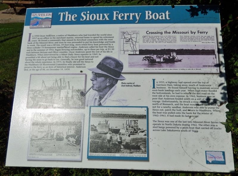 The Sioux Ferry Boat Marker image. Click for full size.
