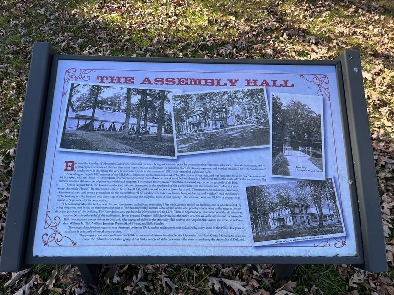 The Assembly Hall Marker image. Click for full size.