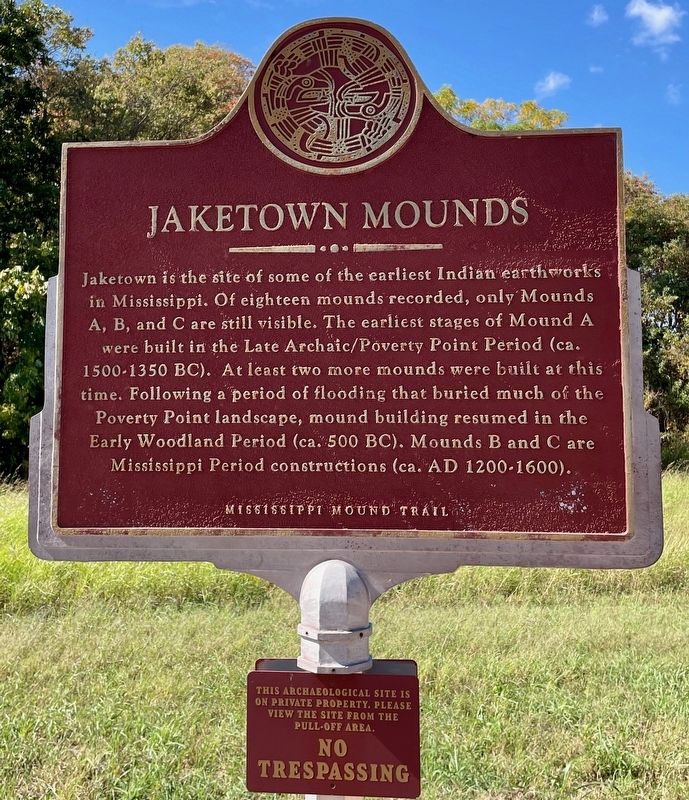 Jaketown Mounds Marker image. Click for full size.