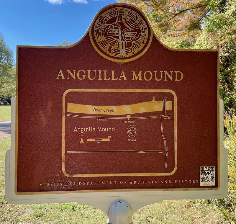 Anguilla Mound map of location of mound. image. Click for full size.