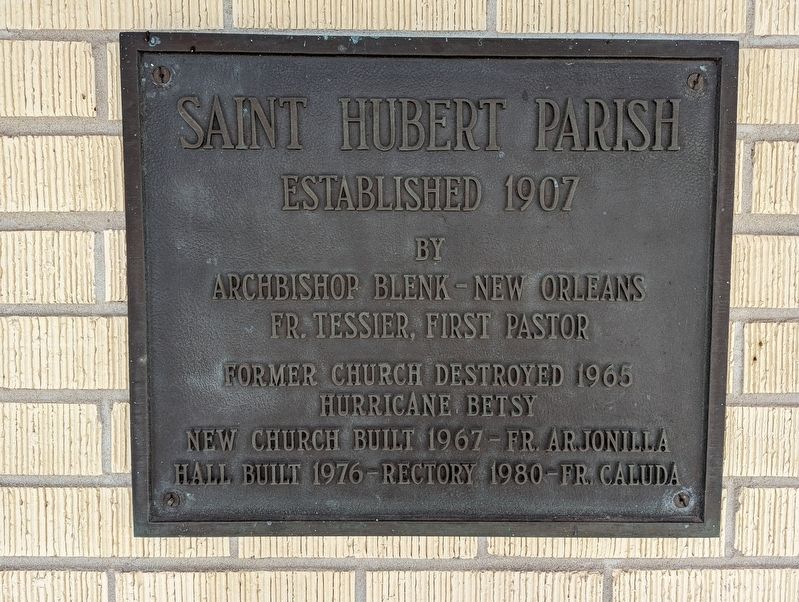 Saint Hubert Parish Marker image. Click for full size.