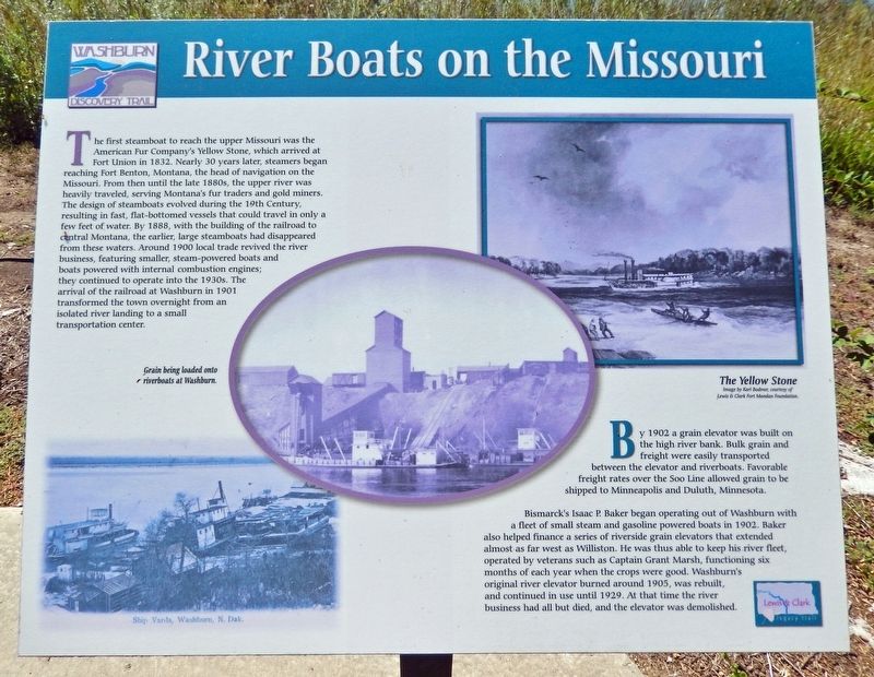 River Boats on the Missouri Marker image. Click for full size.