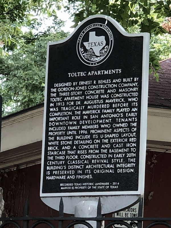 Toltec Apartments Marker image. Click for full size.