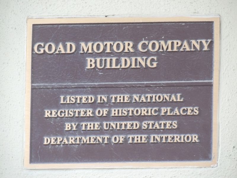 Goad Motor Company Building Marker image. Click for full size.