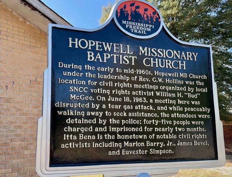 Hopewell Missionary Baptist Church Marker image. Click for full size.