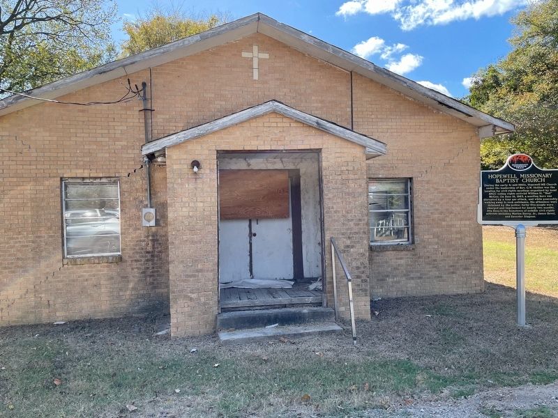 Hopewell Missionary Baptist Church & Marker. Click for full size. Hopewell Missionary Baptist Church & Marker image. Click for full size.