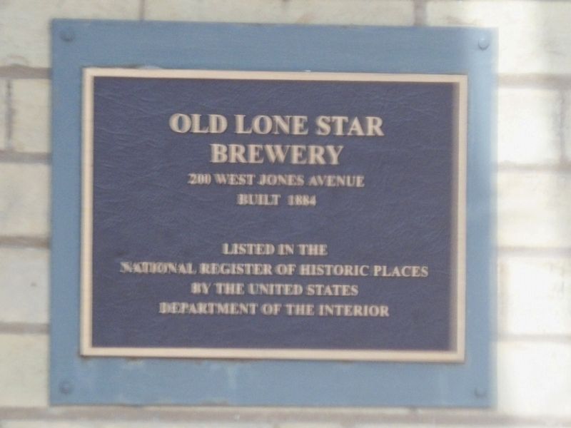 Old Lone Star Brewery Marker image. Click for full size.