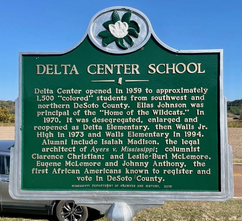Delta Center School Marker image. Click for full size.