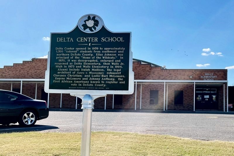 Delta Center School Marker image. Click for full size.