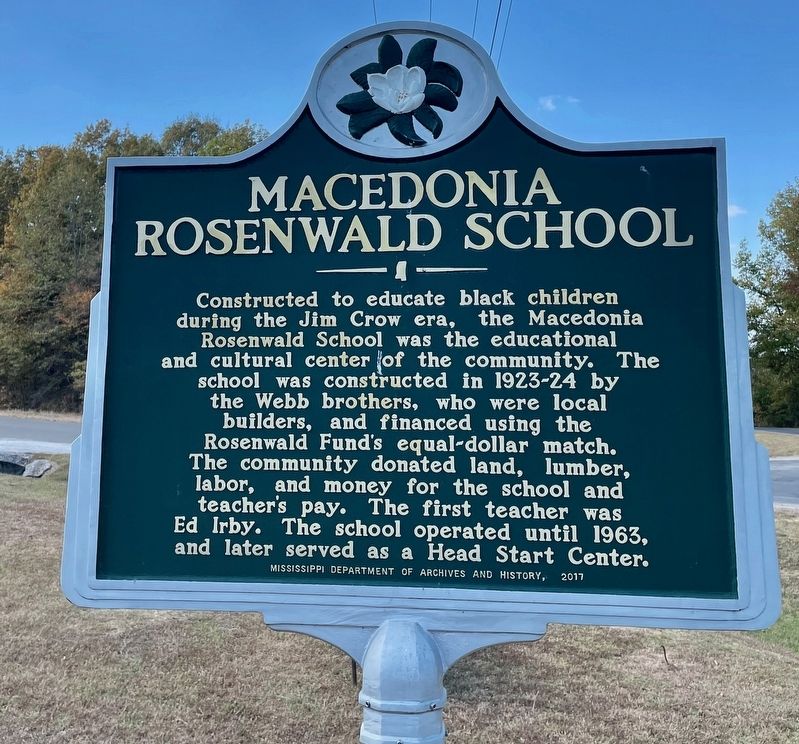 Macedonia Rosenwald School Marker image. Click for full size.