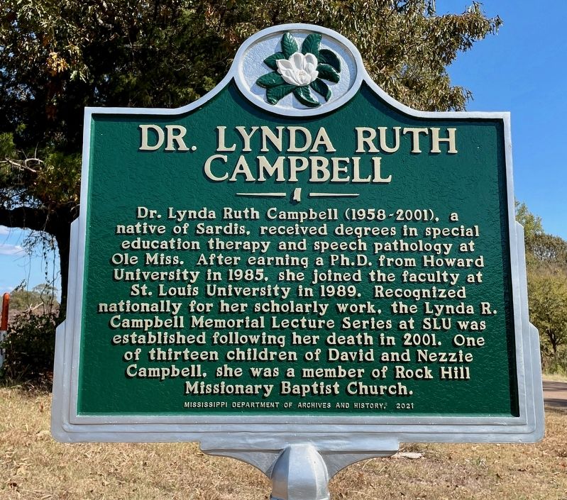 Dr. Lynda Ruth Campbell Marker. Click for full size. Dr. Lynda Ruth Campbell Marker image. Click for full size.