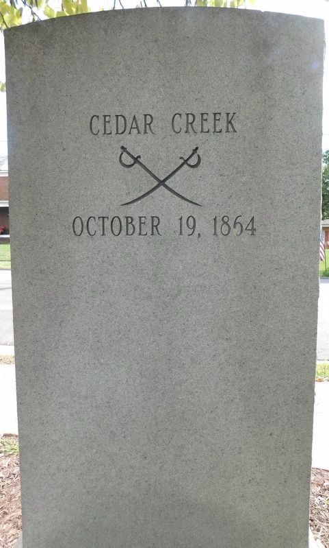 Rear of the Colonel Charles Russell Lowell Marker image. Click for full size.