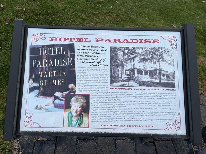 Hotel Paradise Marker image. Click for full size.