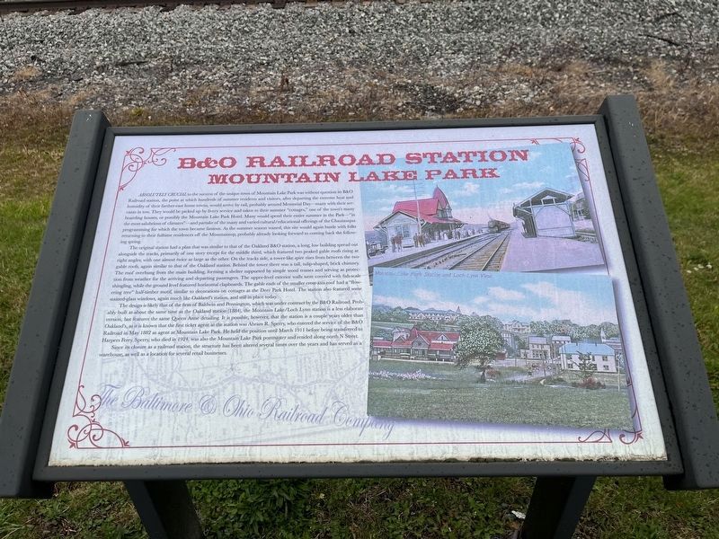 B&O Railroad Station Marker image. Click for full size.