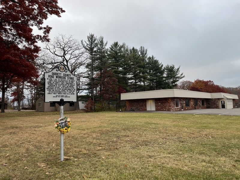 Garrett County Road Workers' Strike Marker image. Click for full size.
