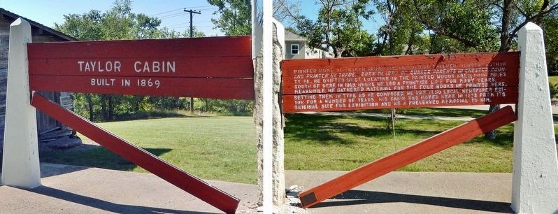 Taylor Cabin Marker (<i>front & back</i>) image. Click for full size.